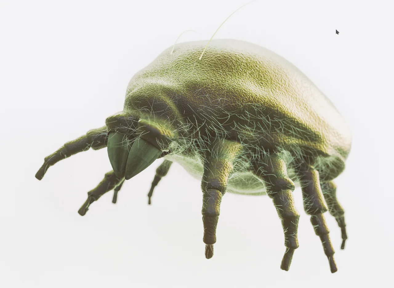 Milbe — Rigging und Aufbau des 3D-Modells