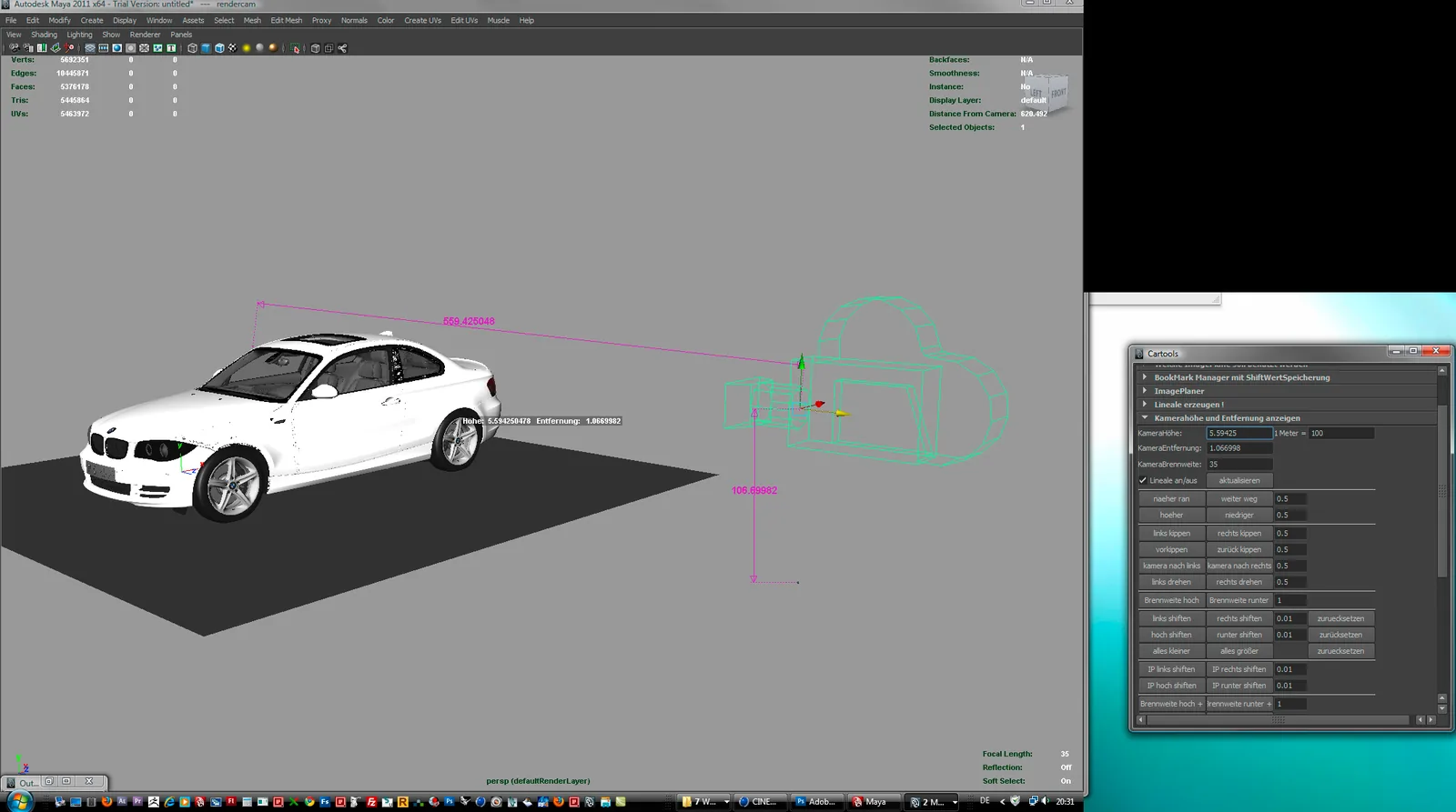 Cartools Perspektiventool — Maya-MEL-Script für Automotive-CGI