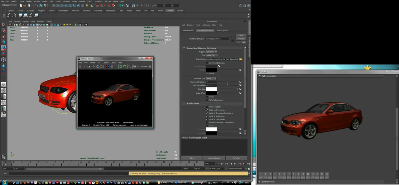 Spherenmerker — Cinema 4D Script für HDRI-Rotationen