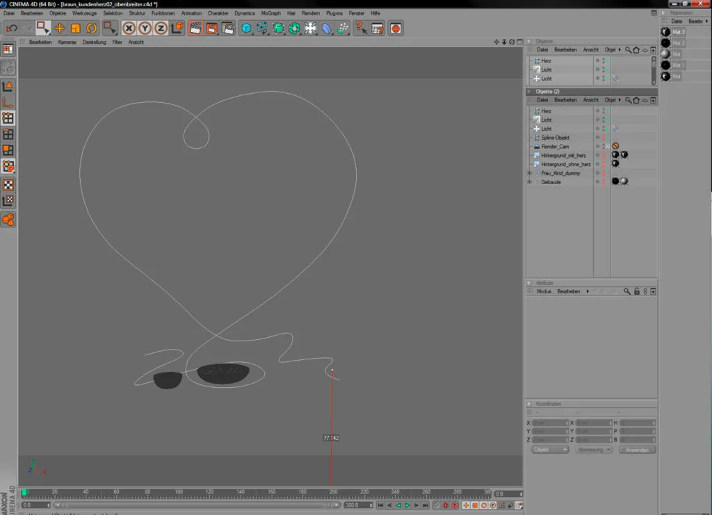VFX — Herzförmiger Partikelstrom